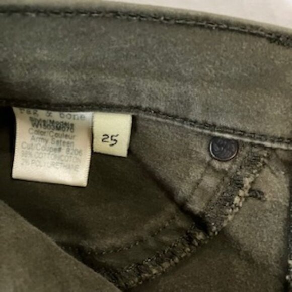 Rag & Bone Jean in Army green Sateen size 25 - Picture 4 of 5